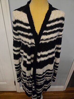 Charlotte Russe Black & White Duster Sweater